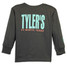 TYLER'S Toddlers' Charcoal/Mint Long Sleeve Tee back full view