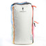 Cotopaxi Batac 16L Del Día backpack in colorful patchwork design, angled view