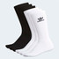 Adidas Men's Black & White Trefoil Crew Socks - 6 Pack (Size Large)