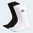 Adidas Kids' Black & White Trefoil Crew Socks - 6 Pack (Size Medium)