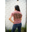 TYLER'S Heather Mauve/Olive Track Tee front view