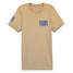 TYLER'S Heather Tan/Dusty Blue Track Tee front view
