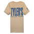 TYLER'S Heather Tan/Dusty Blue Track Tee Dallas back view