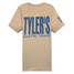 TYLER'S Heather Tan/Dusty Blue Track Tee