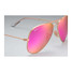 Ray-Ban Aviator Flash Lenses sunglasses in gold frame with cyclamen lenses