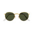Ray-Ban Round Metal Sunglasses in gold frame with green lenses