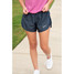 Women's Heather Racer Shorts - Navy/Grey