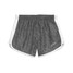 Girls' Heather Racer Shorts - Charcoal/White