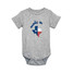 TYLER'S Made In Texas Onesie in white with blue text print