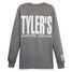 TYLER'S Graphite Heather/White Long Sleeve Tee Austin front