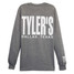 TYLER'S Graphite Heather/White Long Sleeve Tee Dallas front