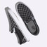 Vans Classic Checkerboard Slip On Shoes - Black/Pewter Check