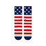 Stance The Fourth Striped Socks Red and White front view