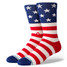 Stance The Fourth Striped Socks Red and White back view