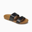 Reef Women's Cushion Bounce Vista Sandals Black/Natural top view