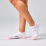 Feetures Elite Max Cushion No Show Tab Socks White/Rose lifestyle