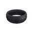 Qalo Men's Classic Forged Silicone Ring Metallic Tungsten front view