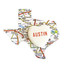Austin Blanks Candy Map Vinyl Sticker