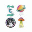 Pura Vida Cosmic 4 Pack Stickers