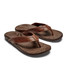 The Olukai Men's Hiapo Leather Sandals in the colorway Rum/ Dark Wood