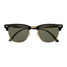 Ray-Ban Clubmaster polarized sunglasses in black, angled view