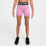 Nike Pro Girls' 3" Shorts in Black Magic Flamingo