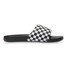 Vans Men's Checkerboard La Costa Slides True White Black front view