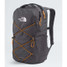 The North Face Jester Backpack in Anthracite Grey with Dust Orange accents, back view