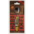 is the perfect camping tool. This tool breaks into 2 separate pieces for use as flatware Hobo Knife