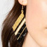 Ink & Alloy Luxe Diamond Stripe Earrings - Black Gold