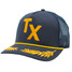 TYLER'S TX Captain Trucker Hat Navy/Gold side angle