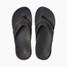 Reef Men's Cushion Lux Leather Sandals Black/Brown side view