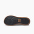 Reef Men's Cushion Lux Leather Sandals Black/Brown detail view
