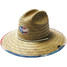 Hemlock Big Kids' Straw Lifeguard Hat in Brave, angled view showing wide brim construction