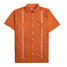 Texas Standard Men's Solid Tejas Guayabera Shirt - Burnt Orange