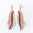 Ink & Alloy Fringe Luxe Stripe Earrings - Blush Terracotta