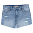 Levi's Girls' Girlfriend Shorts in Newport Beach denim, angled view