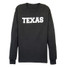 TYLER'S Texas Long Sleeve Comfort Color Tee in black and white