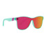 Blenders Dance Electric Sunglasses in Teal/ Hotpink mirror- Millenia colorway