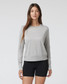 Vuori Women's Daydream Crew Long Sleeve Top - Light Heather Grey Vuori Women's Daydream Crew Long Sleeve Top - Light Heather Grey