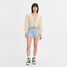 Women's 501 Original High Rise Shorts in Medium Indigo Destructed colorway Women's 501 Original High Rise Shorts in Medium Indigo Destructed colorway