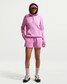 Nike Women's Sportswear Club Fleece Mid-Rise Shorts Light Magenta front view