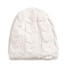 The North Face Women's Cable Minna Beanie in black heather, angled view