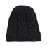 The North Face Women's Cable Minna Beanie in black, angled view