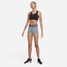 Nike Women's Pro 3" Shorts in Smoke Grey front view