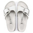 Women's Madrid Big Buckle Leather Sandals - White Flats 139.99 TYLER'S