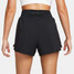 Nike Women's Dri-FIT One High-Waisted 3" 2-in-1 Shorts Black back view