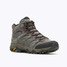 Merrell Men's Moab 3 Mid Waterproof Hiking Boots Beluga Green sole view