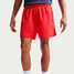 The Nike Men's Dri-FIT Challenger 5 inch Brief-Lined Shorts in Light Crimson