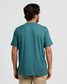 Free Fly Men's Bamboo Flex Pocket Tee Heather Sea Pine front view